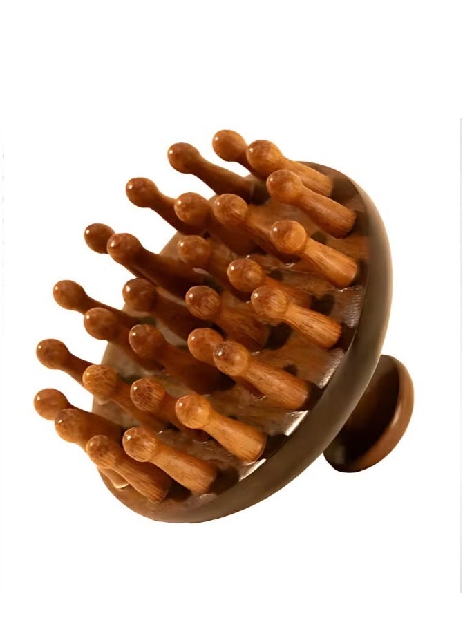 Wooden Scalp Massage Comb, Natural Wooden Hair Comb for Scalp Care & Detangling – R71 - Image 1