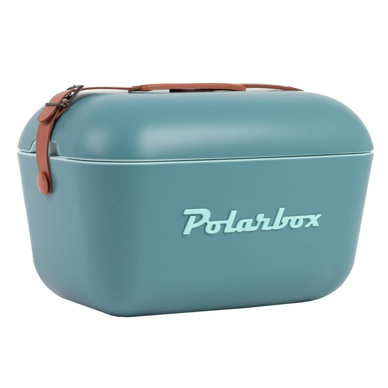 Polarbox الرجعية الشاطئ مبرد خمر نزهة الغداء مربع حقيبة المحمولة مبرد السفر التخييم المشي لمسافات طويلة 90s نمط الثلج الصدر كبيرة إضافية خفيفة الوزن لعلب البيرة وسيلتزر 20L المحيط الأزرق