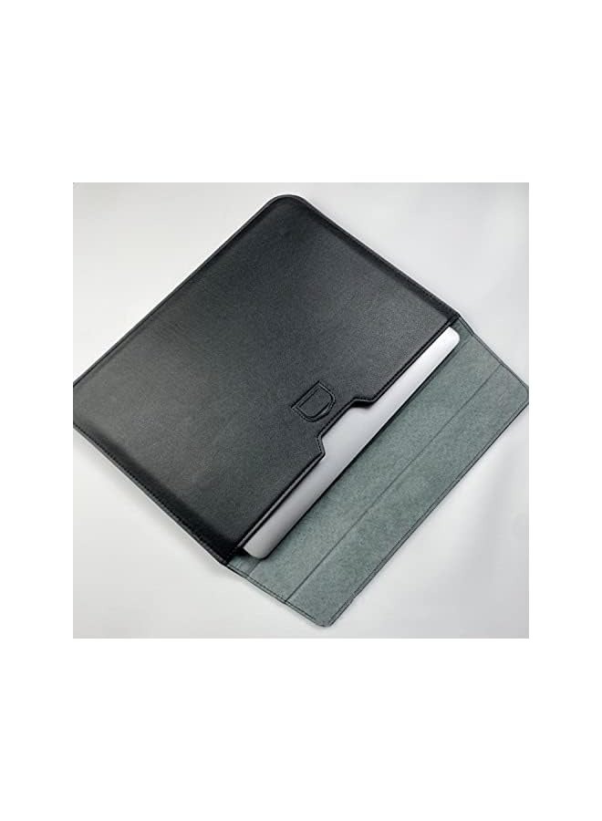 PROMASS Ultra-slim Case/Water-Resistant PU Leather w/Adjustable Stand 13.3 Inch Laptop Sleeve Case for MacBook Air 13-inch Retina/Pro 13" Notebook 13.3" Envelope Case Pouch Bag (Black) - Image 3