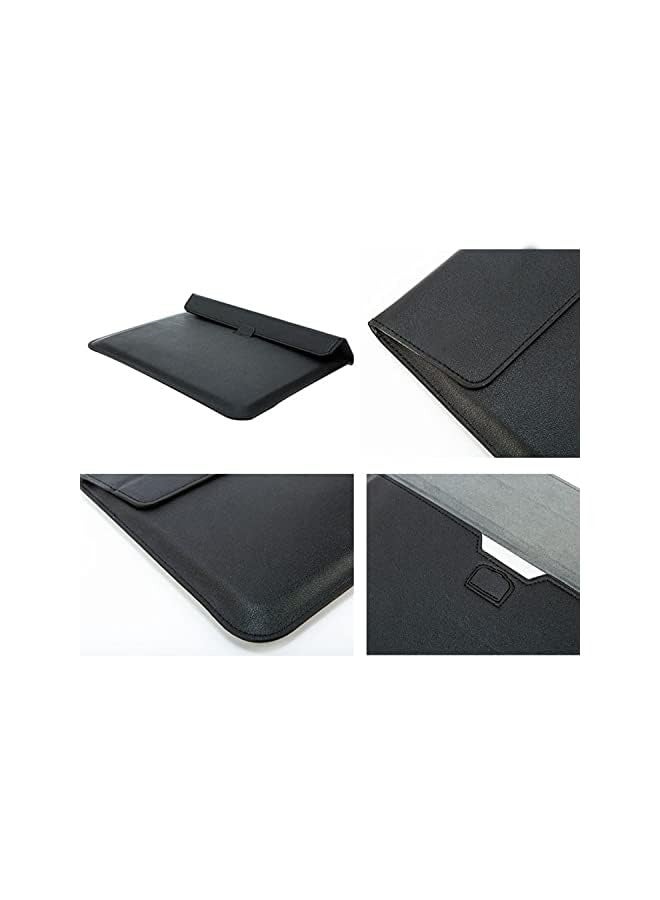 PROMASS Ultra-slim Case/Water-Resistant PU Leather w/Adjustable Stand 13.3 Inch Laptop Sleeve Case for MacBook Air 13-inch Retina/Pro 13" Notebook 13.3" Envelope Case Pouch Bag (Black) - Image 5