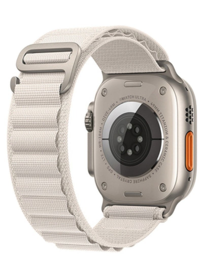 ترامكس 2Pack لسوار Apple Watch Alpine Loop Band 49 ملم/45 ملم/44 ملم من النايلون المنسوج الحزام الرياضي لساعة Apple Watch Series 8/Ultra/7/SE/6/5/4/3/2/8 أبيض/أسود - Image 5