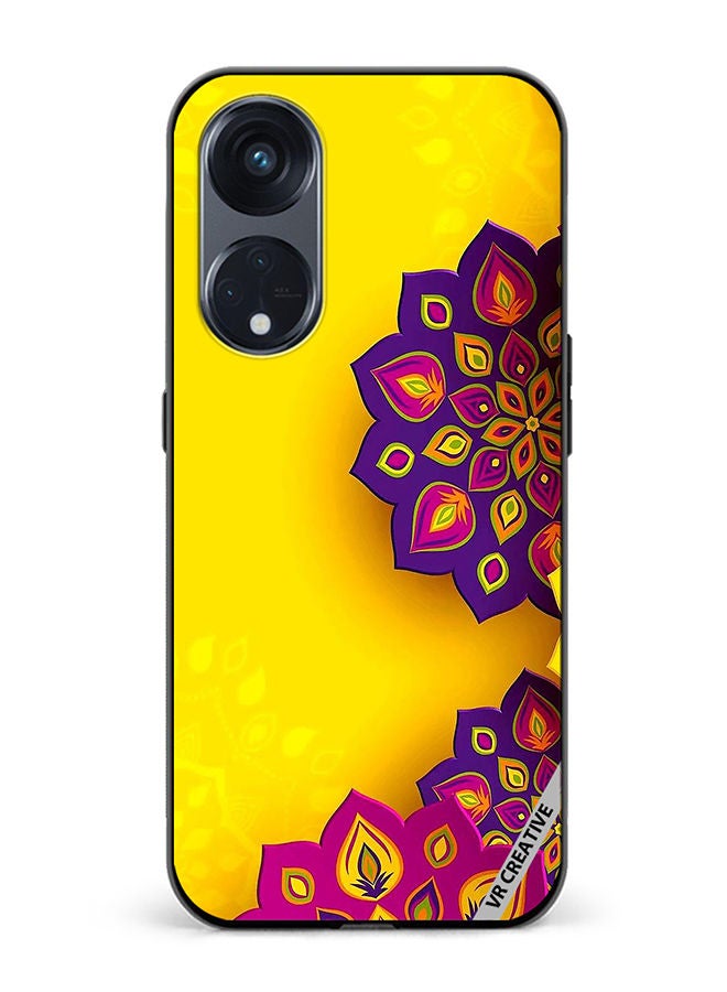 VR CREATIVE Protective Case Cover For Oppo Reno8 T 5G Flower Design Multicolour - Image 1
