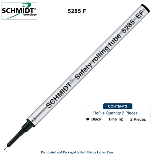Schmidt 2 Pack - Schmidt 5285 Extra Fine Rollerball Metal Refill - Black Ink - Image 2