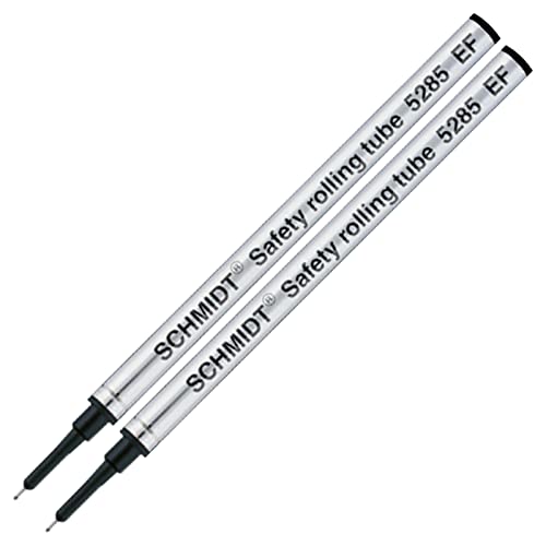 Schmidt 2 Pack - Schmidt 5285 Extra Fine Rollerball Metal Refill - Black Ink - Image 1