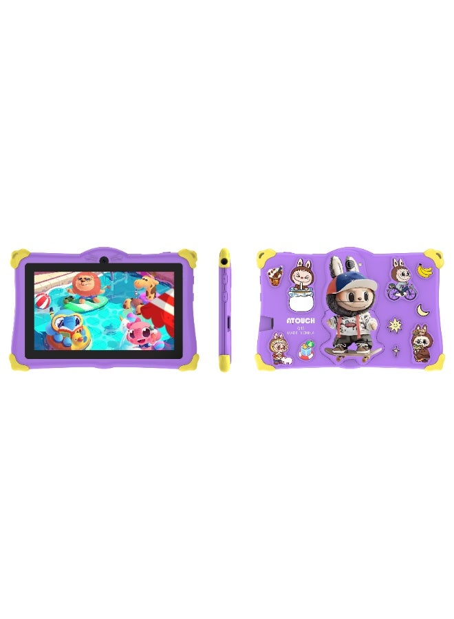 ATOUCH Q43 - Kids Tablet 7-inch Screen | WiFi | 8GB RAM | 256GB ROM | Purple | Child-Friendly Design - Image 3