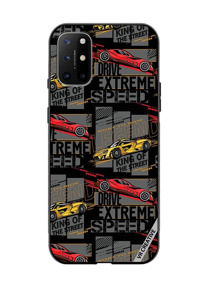 VR CREATIVE Protective Case Cover For OnePlus 8T Abstract Seamless Pattern With Sport Cars Design Multicolour - Image 1