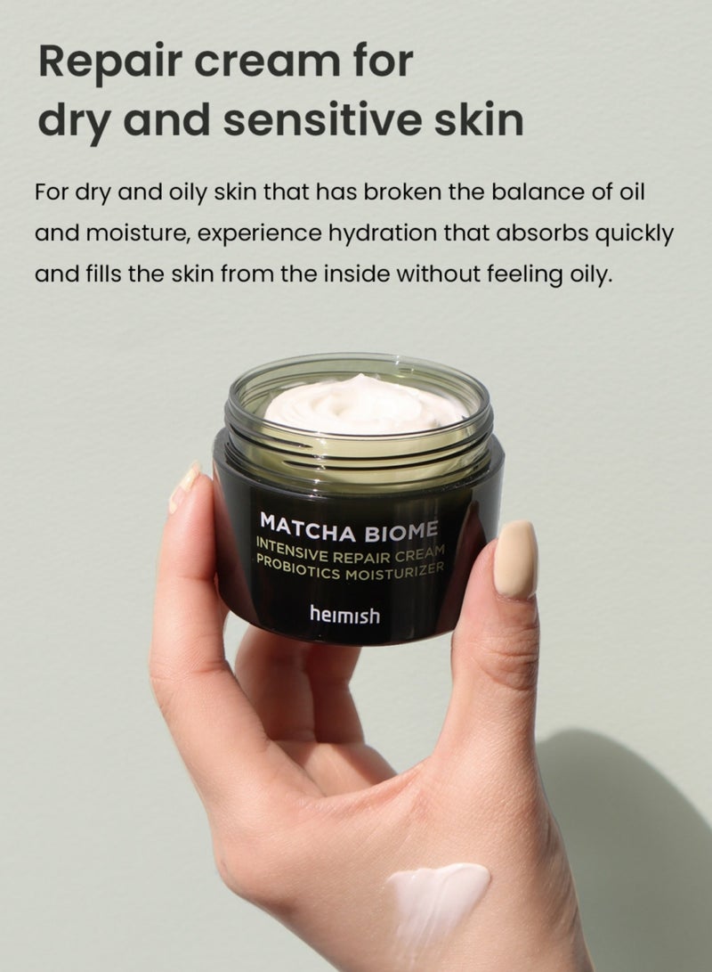 HEIMISH Matcha Biome Intensive Repair Cream 50ml - Deep Moisturizing and Repairing Cream with Antioxidant-Rich Matcha Extract - Image 4