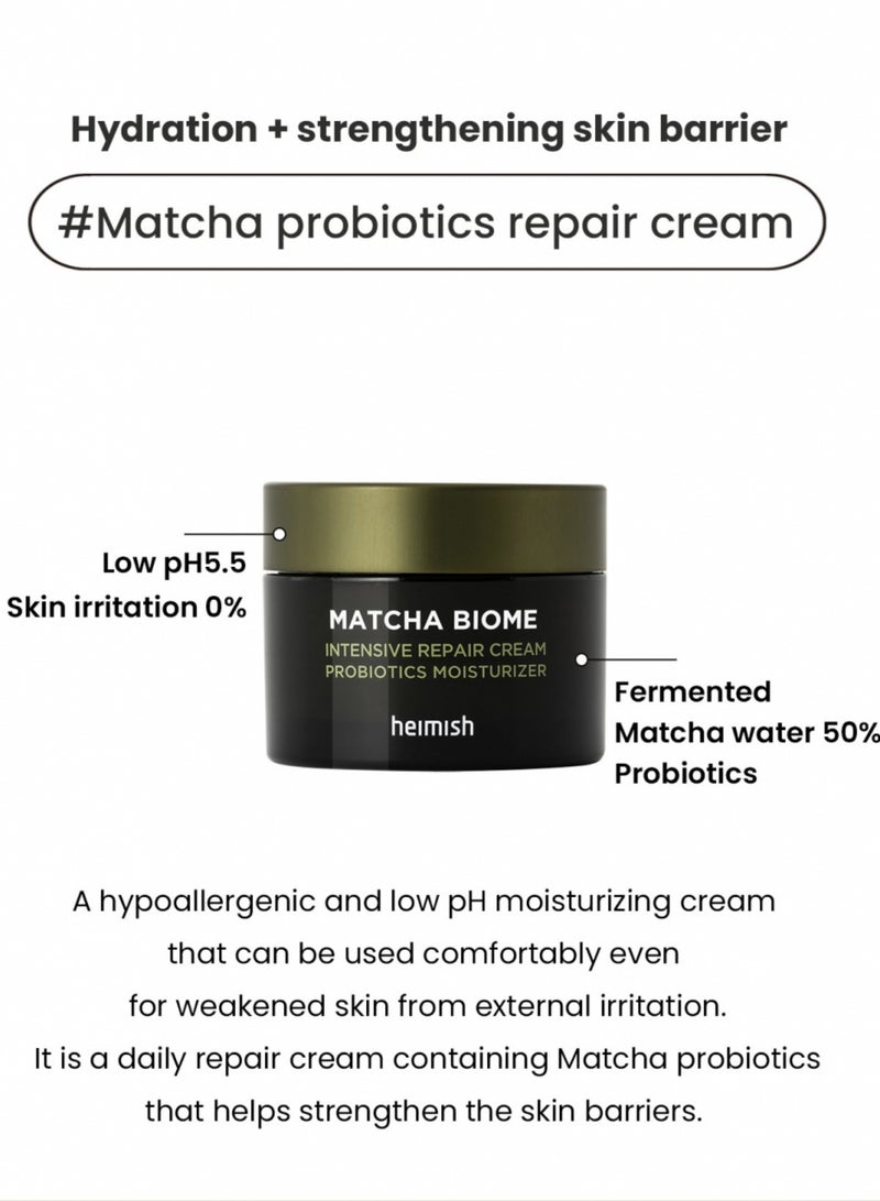 HEIMISH Matcha Biome Intensive Repair Cream 50ml - Deep Moisturizing and Repairing Cream with Antioxidant-Rich Matcha Extract - Image 5