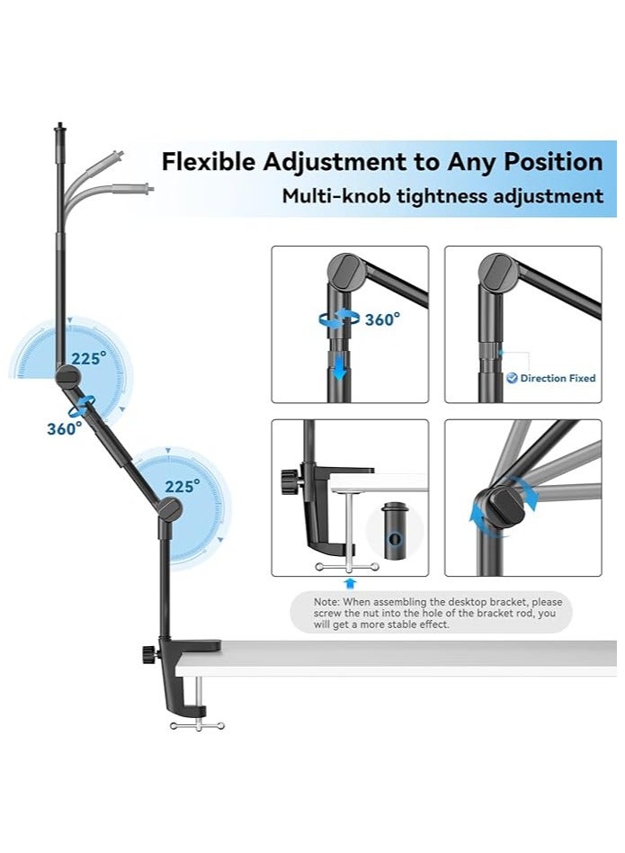 Adjustable Mic Stand with Microphone Windscreen and Dual Layered Mic Pop Filter, All-in-one Combo, Heavy Duty Construction Mic Stand, with Professional Sound Chipset for Recording, Gaming and Singing - Image 3