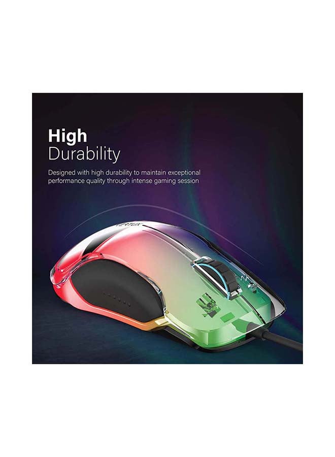 VERTUX Phoenix Mouse With Transparent RGB Design Upto 12000 Black - Image 3
