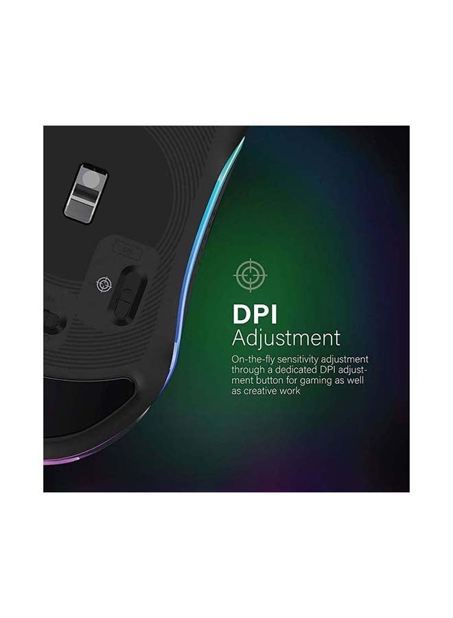 VERTUX Phoenix Mouse With Transparent RGB Design Upto 12000 Black - Image 4