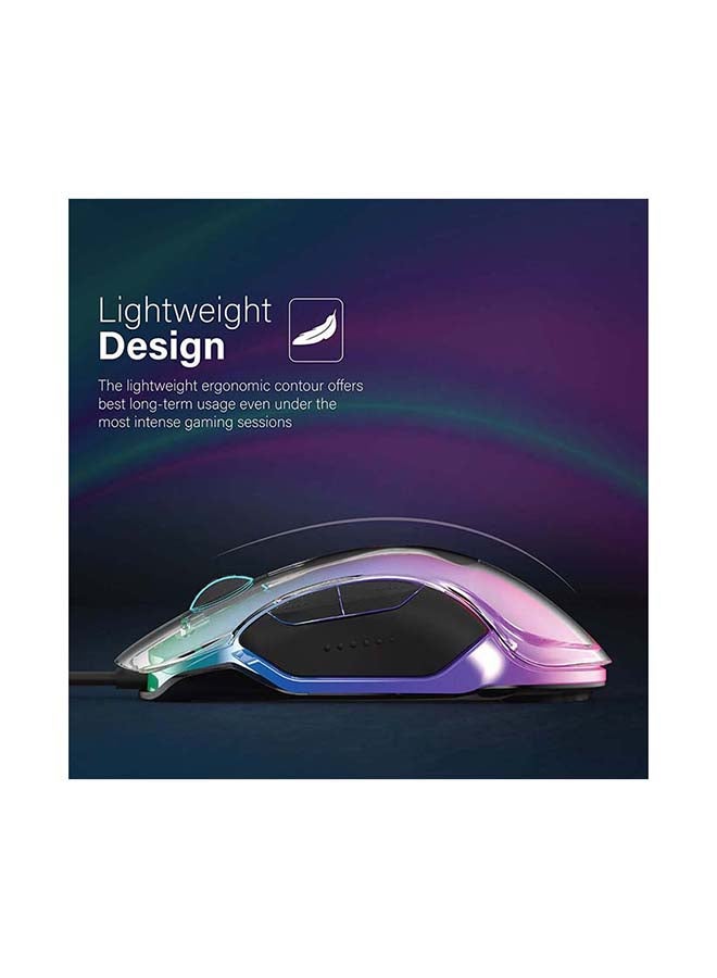 VERTUX Phoenix Mouse With Transparent RGB Design Upto 12000 Black - Image 5