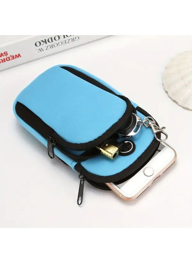 Blue Armband Earphone Holder For Outdoor Running One Size - Image 1