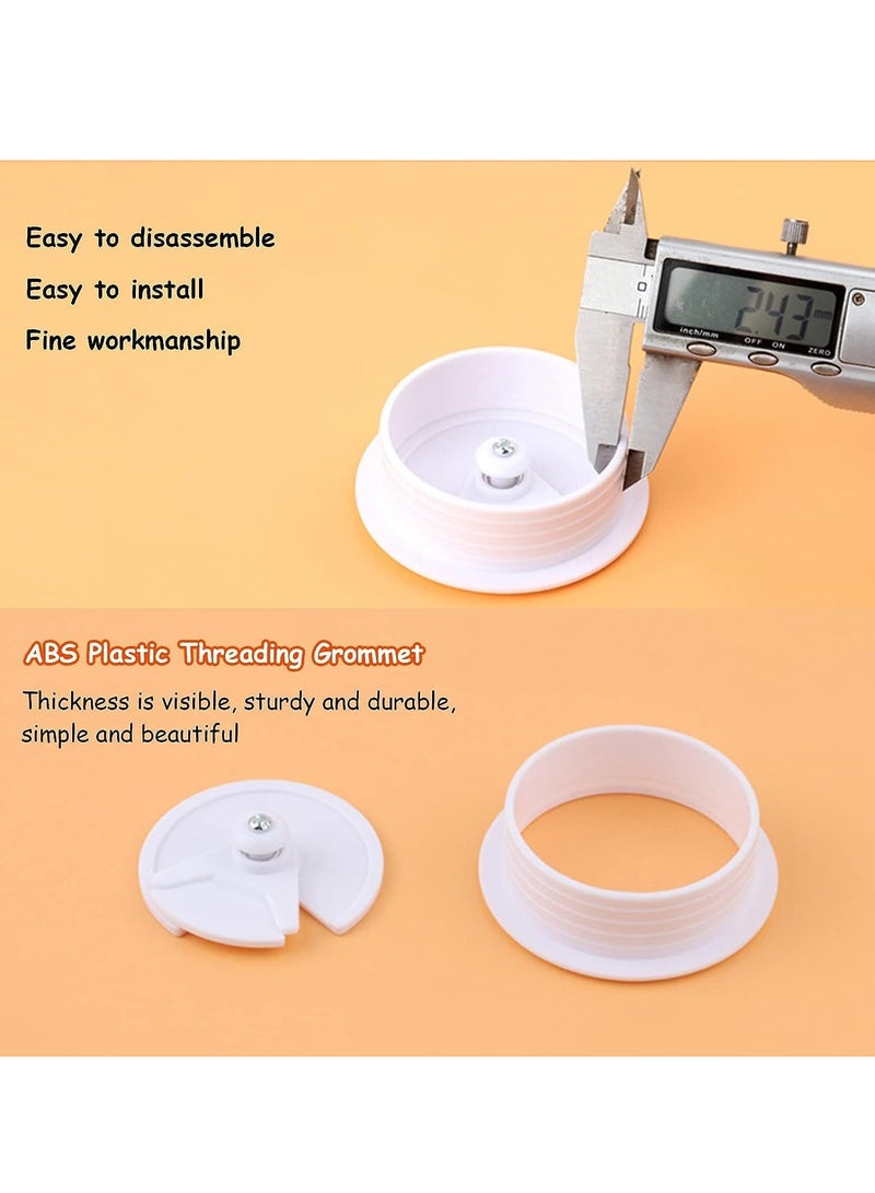 Barakah 10pcs Desk Grommet 60mm Desk Cable Grommet Desk Cable Hole Covers with Hole Saw Ideal Solution for Office and Home Table Cable - Image 5