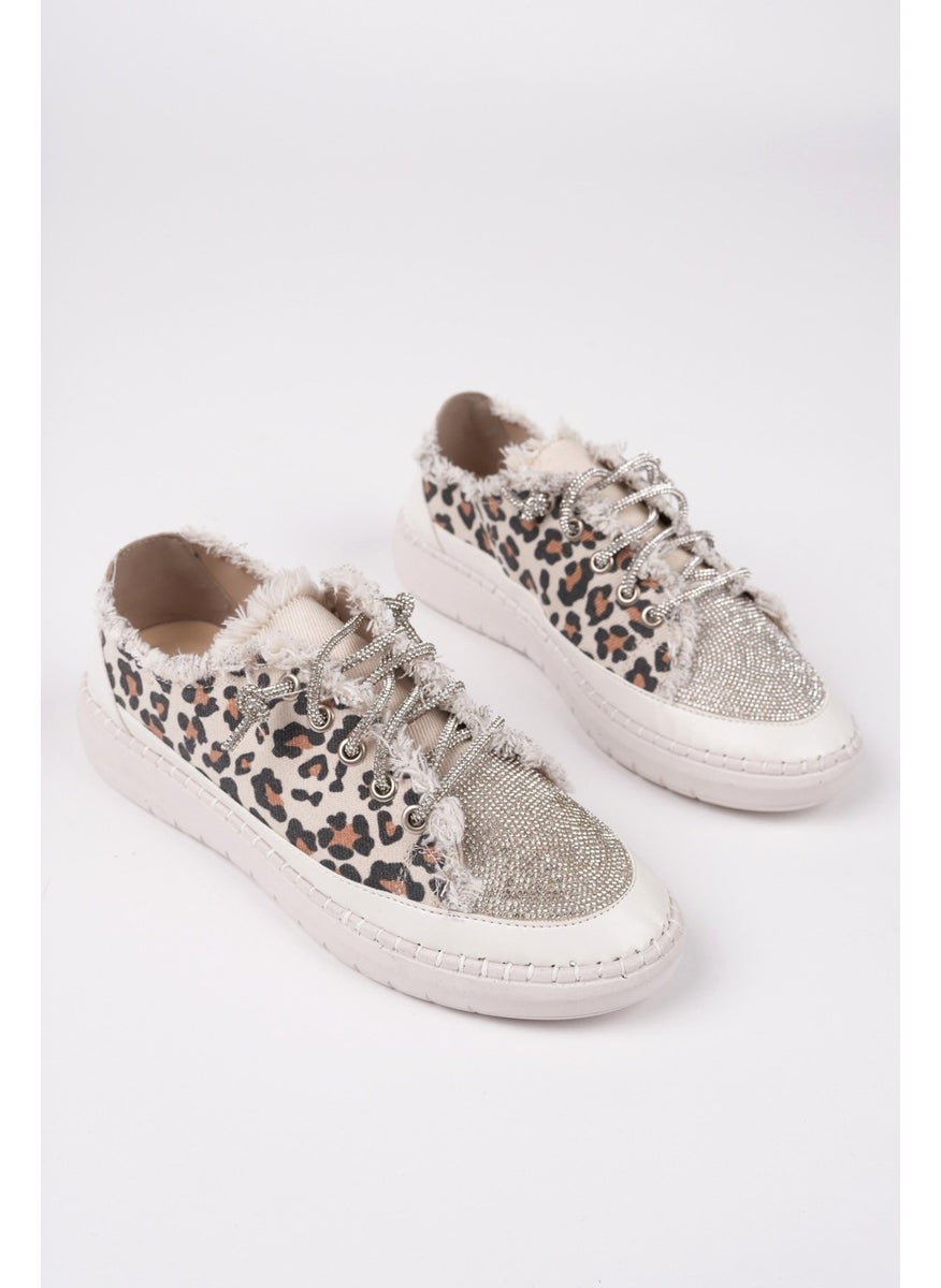 muggo Damsel Lace-Up Stoned Women's Casual Denim Sneaker Sports Shoes  - Image 1