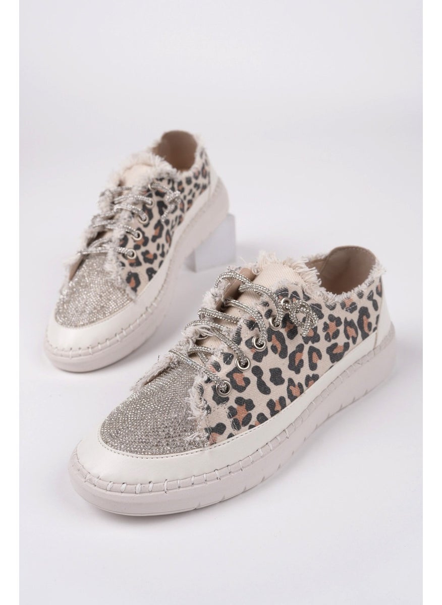 muggo Damsel Lace-Up Stoned Women's Casual Denim Sneaker Sports Shoes  - Image 2
