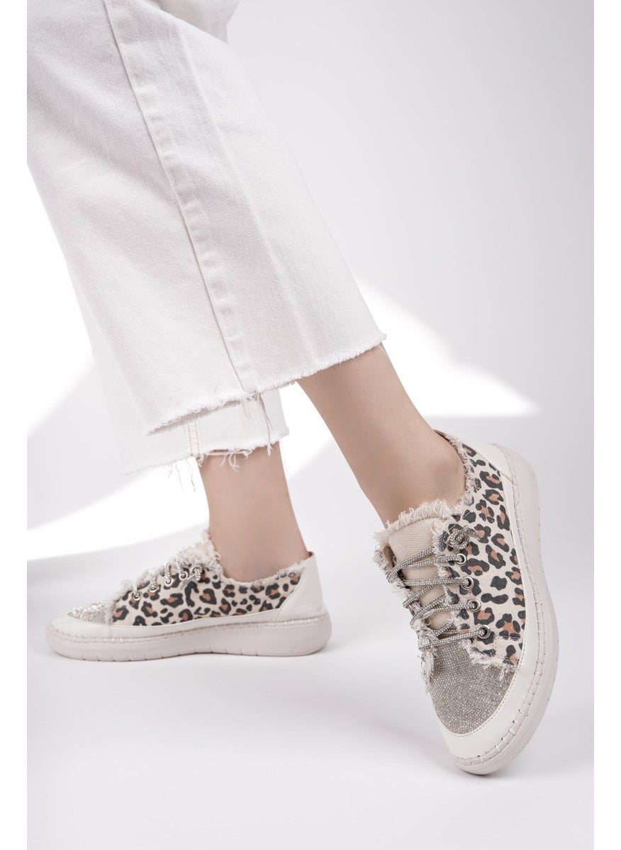 muggo Damsel Lace-Up Stoned Women's Casual Denim Sneaker Sports Shoes  - Image 5