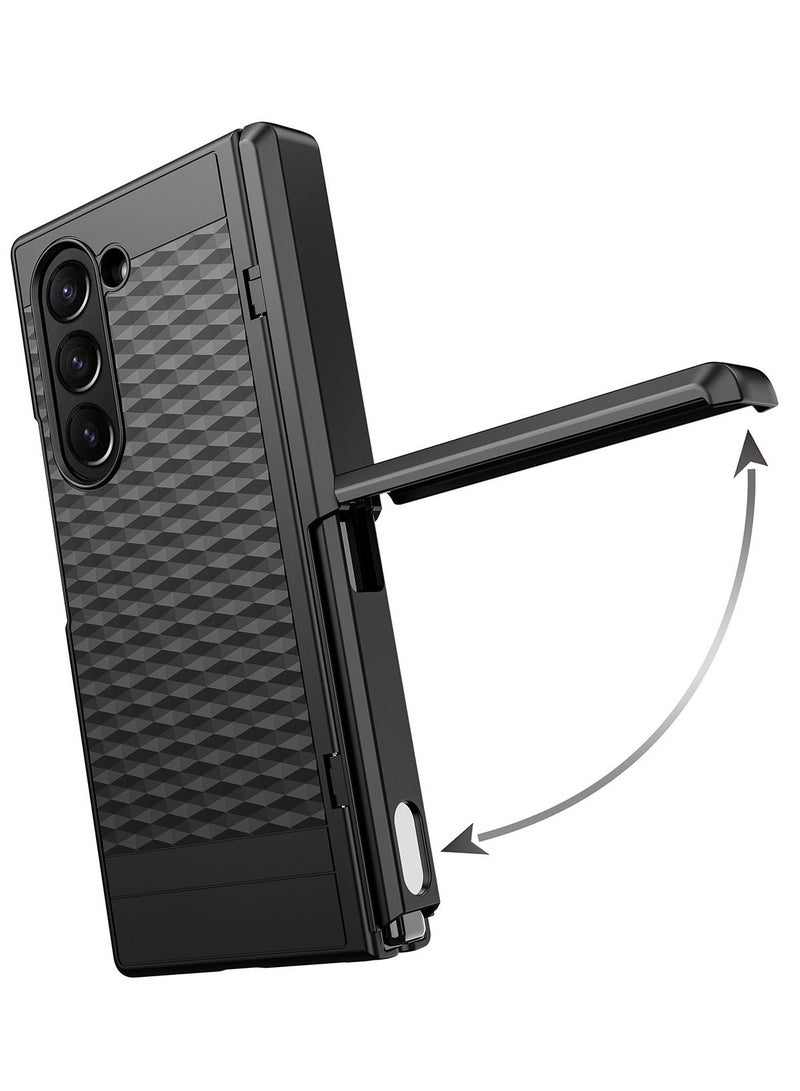 general for Samsung Z Fold 6 Case with Hinge Protector, Galaxy Z Fold 6 Case with Kickstand & Screen Protector,3D Cube Stand Case for Galaxy Fold 6 5G Phone - Image 2