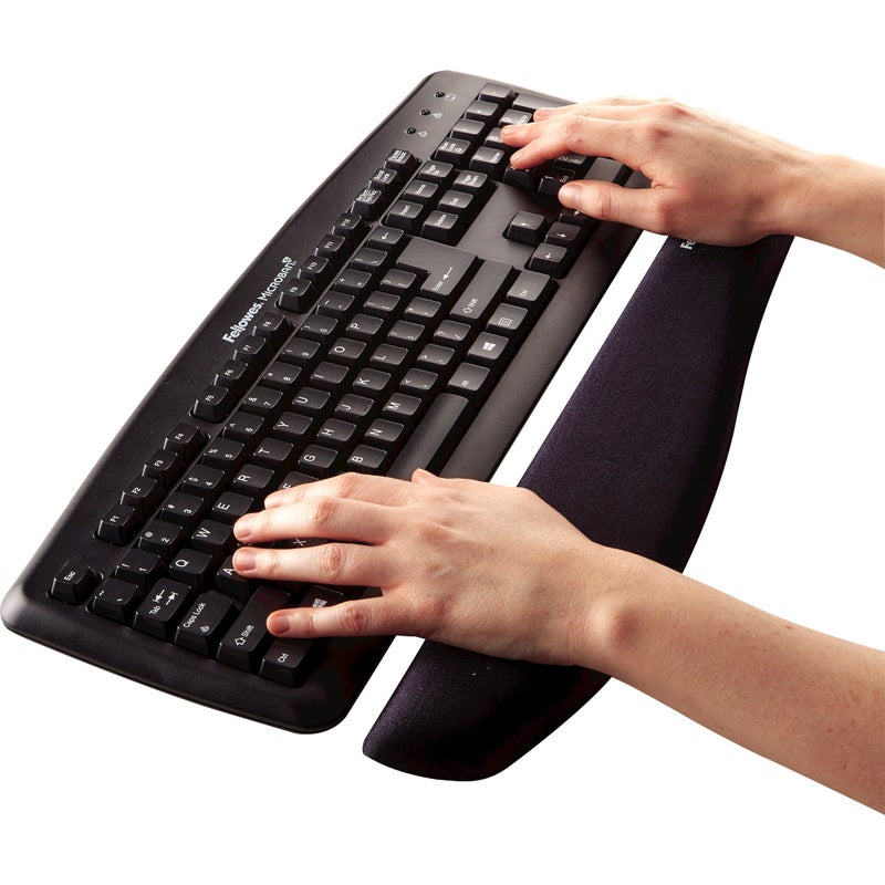 Fellowes PlushTouch Foam Keyboard Wrist Rest with MICROBAN - Graphite (9252301) - Image 2
