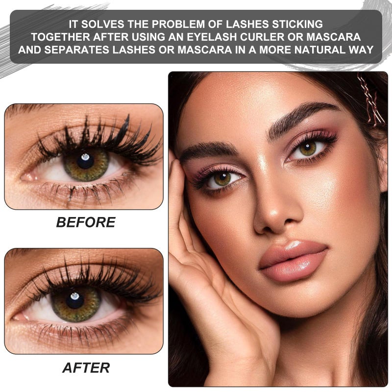 Docolor Foldable Eyelash Comb Separator Folding Lash Comb Eyebrow Mascara Applicator Eyelash Definer Arc Designed Cosmetic Brushes Tool - Image 5