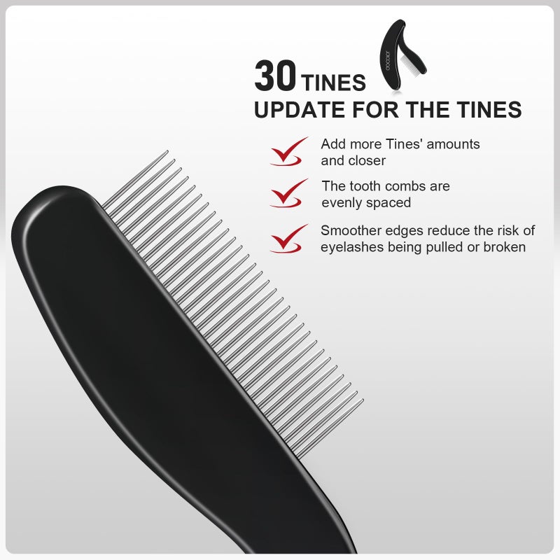 Docolor Foldable Eyelash Comb Separator Folding Lash Comb Eyebrow Mascara Applicator Eyelash Definer Arc Designed Cosmetic Brushes Tool - Image 3