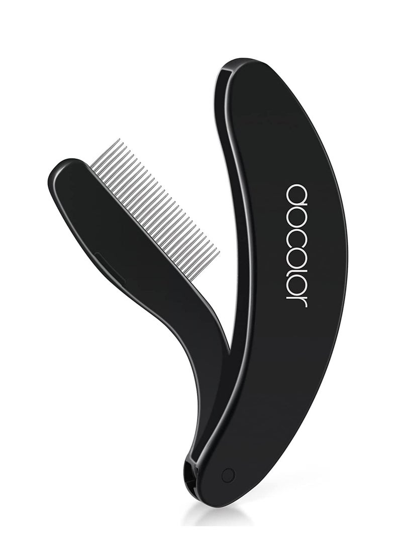 docolor - Docolor Foldable Eyelash Comb Separator Folding Lash Comb Eyebrow Mascara Applicator Eyelash Definer Arc Designed Cosmetic Brushes Tool - Image 1