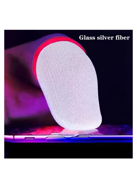 2 Piece Mobile Gaming Finger Sleeve Red/ White