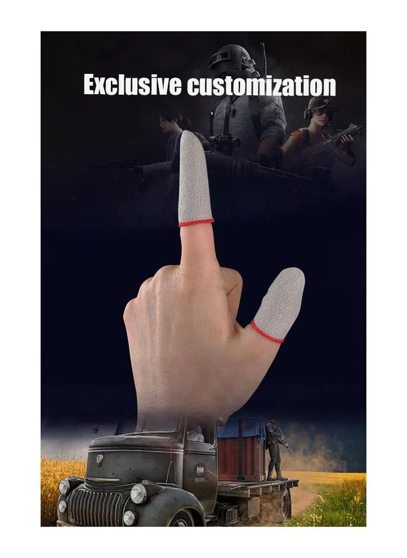 VILILY - 2 Piece Mobile Gaming Finger Sleeve Red/ White - Image 1