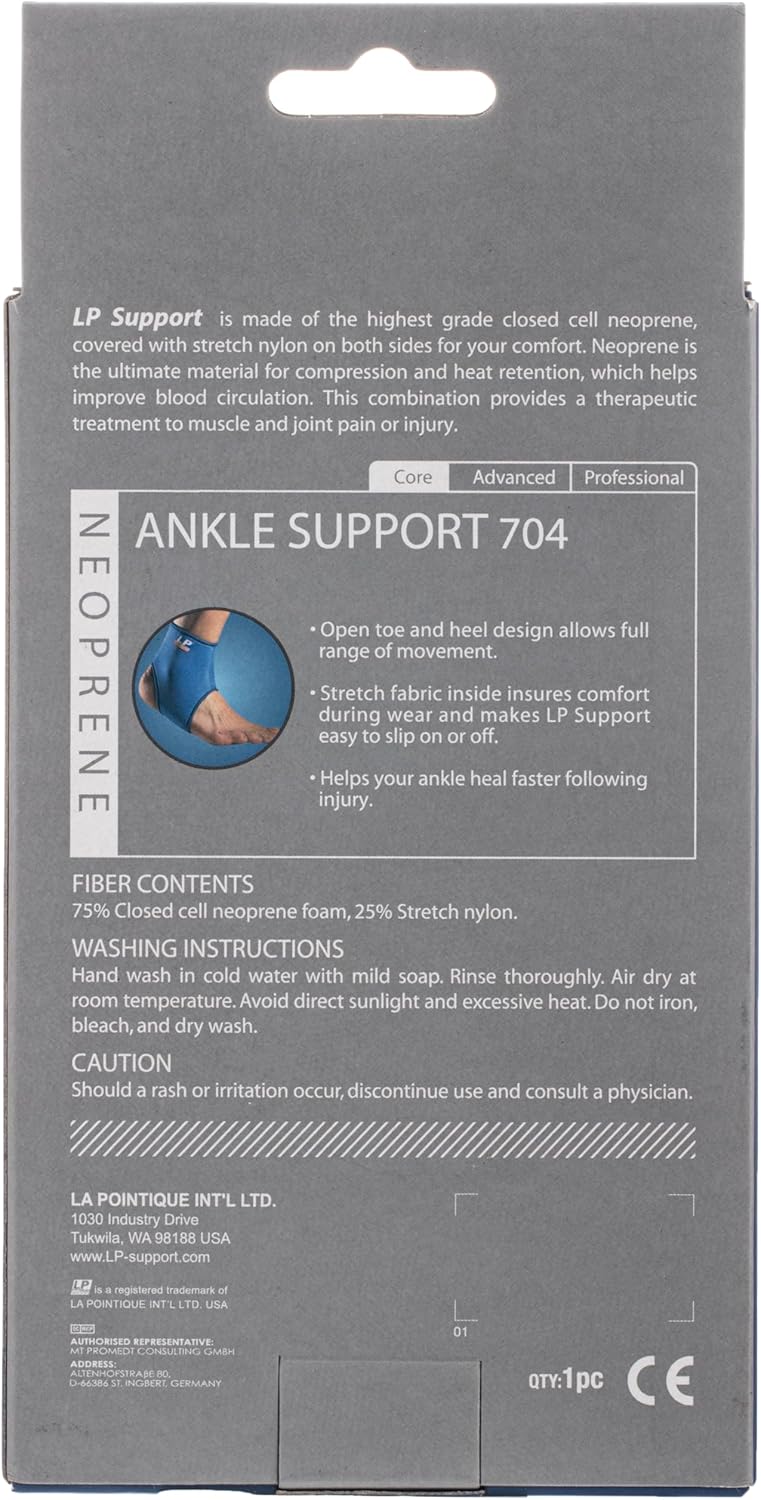 LP Support 704 Neoprene Ankle Support - Small, Tan - Image 2