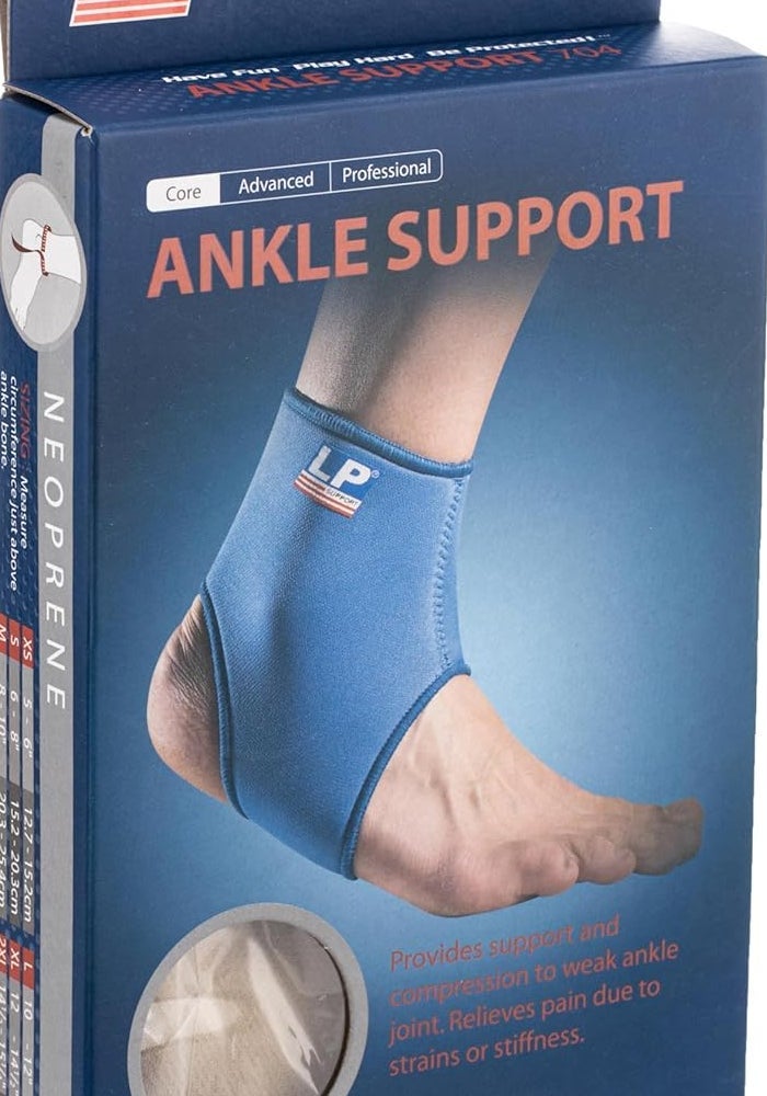 LP Support 704 Neoprene Ankle Support - Small, Tan - Image 1