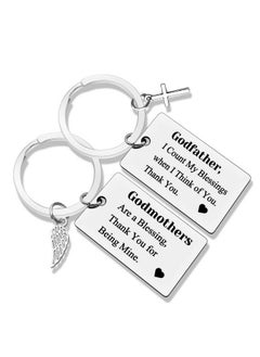 Godparent Gifts From Godchild Godmother/Godfather Keychain Set Thank You Gifts Baptism Gifts For Godparents Christening Gift Godparents Announcement Gifts First Communion Gifts