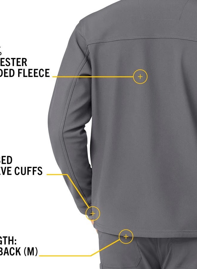 carhartt Men's Rugged Flex Modern Fit Fluid Resistant Bonded Fleece Jacket, Pewter, XL - Image 4