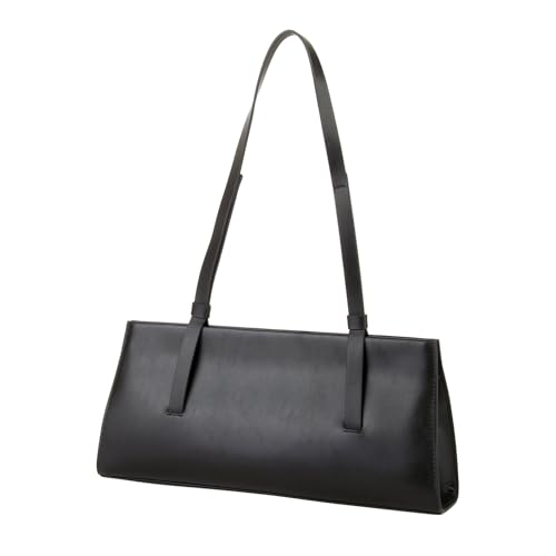 DONNAIN Genuine Leather Trendy Shoulder Bag for Women, Small Women Handbag and Clutch Purse (Black) - Image 1