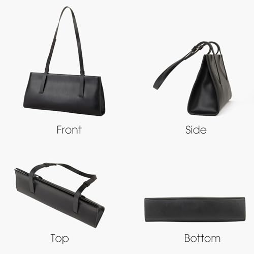 DONNAIN Genuine Leather Trendy Shoulder Bag for Women, Small Women Handbag and Clutch Purse (Black) - Image 3