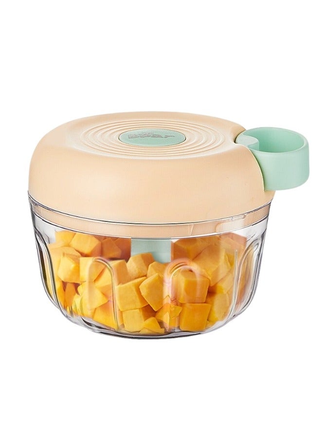 Manual Chopper, Blender with Storage Lid, Vegetable Chopper 200ml, Pull Chopper to Chop Vegetables, Fruits, Meat, Small Capacity Vegetable Chopper, Hand Pull Manual Food Blender  - Image 1