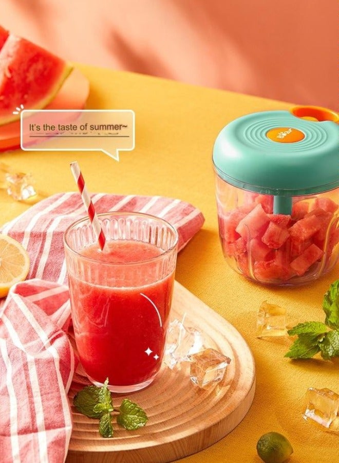 Manual Chopper, Blender with Storage Lid, Vegetable Chopper 200ml, Pull Chopper to Chop Vegetables, Fruits, Meat, Small Capacity Vegetable Chopper, Hand Pull Manual Food Blender  - Image 3