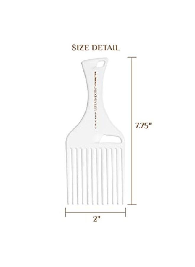 Cricket Ultra Smooth Coconut Hair Pick Comb For Curly, Thick, Medium To Long Hair Antifrizz Lifting And Volume Comb With Coconut Oil And Keratin Protein Infused Plastic  - Image 3