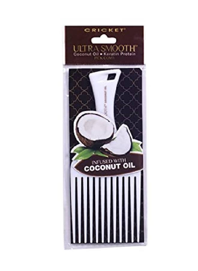 Cricket Ultra Smooth Coconut Hair Pick Comb For Curly, Thick, Medium To Long Hair Antifrizz Lifting And Volume Comb With Coconut Oil And Keratin Protein Infused Plastic  - Image 4