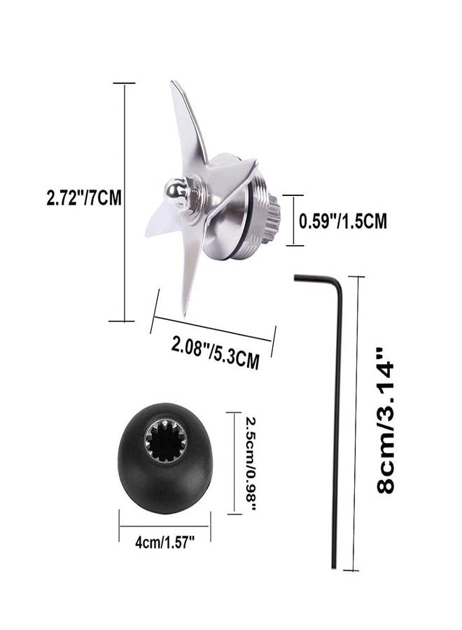 Swess Blade Assembly with Drive Socket Kit Blender Replacement Parts for 1151 1152 Wet Blade Fit 5200 - Image 4