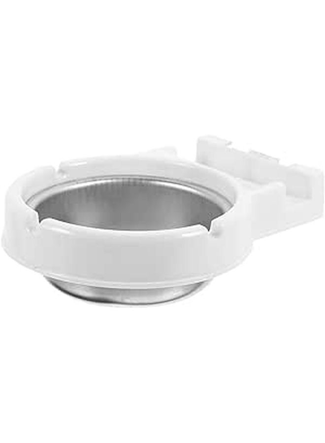 حاوية سجائر من الفولاذ المقاوم للصدأ مثبتة على الحائط للداخل في الحمام باللون الأبيض - Image 1