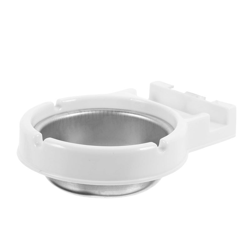 حاوية سجائر من الفولاذ المقاوم للصدأ مثبتة على الحائط للداخل في الحمام باللون الأبيض - Image 2