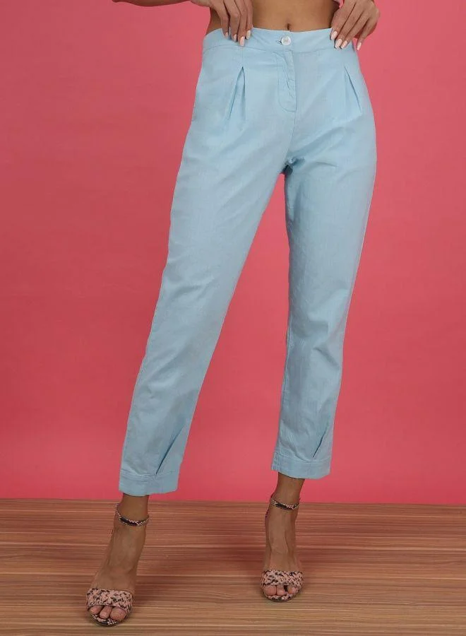 Freehand  Women Tapered Solid Mid-Rise Pleated Pants for Women | Best Price UAE