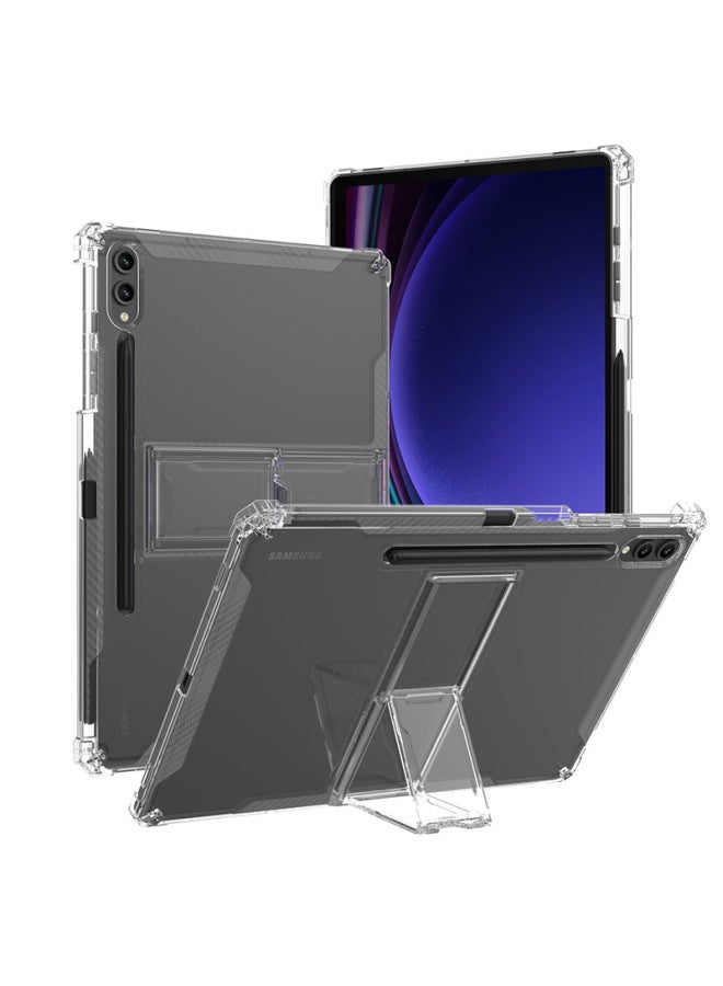 S9 Tablet Protective Case Transparent Corners Airbag Anti-fall Ultra Soft Shell A9plus Fe Tablet Protective Cover-Color:Transparent (with Bracket)-Applicable Model:Tab S9 11(X710/X716) - Image 5