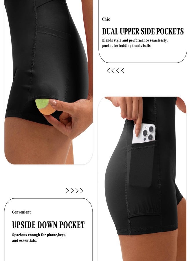 MIRITY Womens Easy Pee Tennis Dress with Built in Shorts and Pockets - Workout Athletic Golf Dresses - Image 5