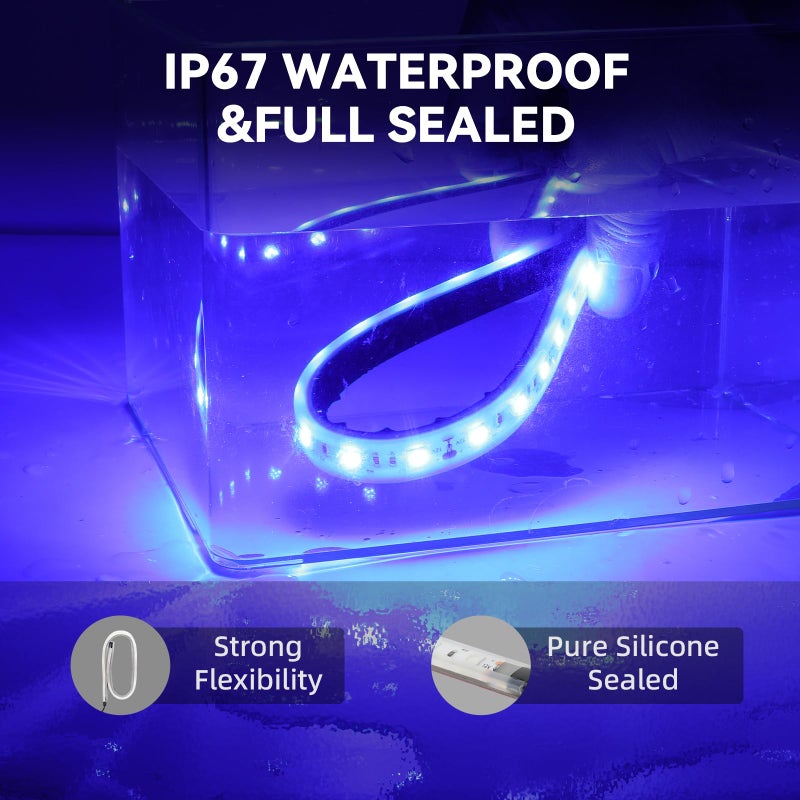 ULITECO Boat Interior Lights Blue,Waterproof Led Boat Lighting, Marine Led Strip Lights, Super Bright Marine Lighting for Night Fishing Courtesy Lights for Pontoon Kayak Yacht Sailboat (Blue 4PCS) - Image 4