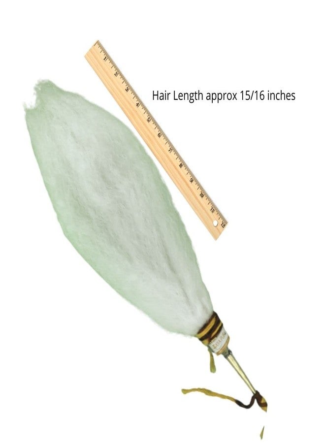 MAYAPURI Chawar Sahib Metal Body Fly Whisk, White, 15.5 Inches - Image 2