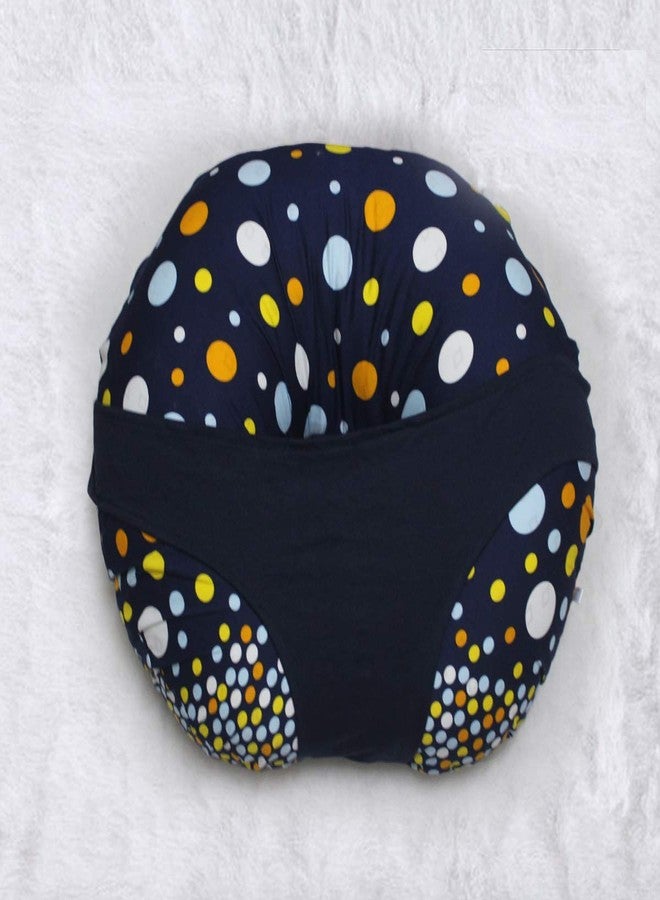 Kradyl Kroft 5in1 Baby Feeding Pillow with 100% Cotton Removable Cover | Breastfeeding Pillow | Nursing Pillow with Belt and Hoop (Magic Polka) - Image 4