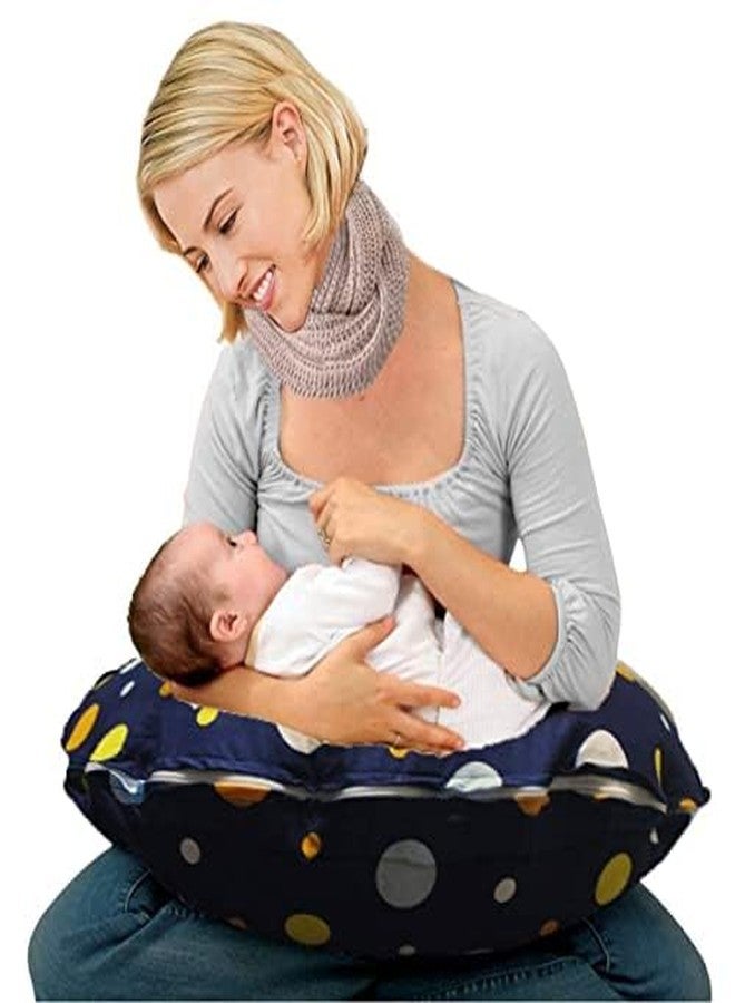 Kradyl Kroft 5in1 Baby Feeding Pillow with 100% Cotton Removable Cover | Breastfeeding Pillow | Nursing Pillow with Belt and Hoop (Magic Polka) - Image 1