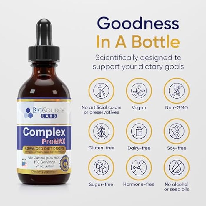 BioSource Labs Complex ProMAX Premium Diet Drops (1 x 2 oz Bottle) - Image 2
