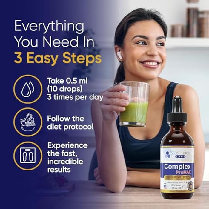 BioSource Labs Complex ProMAX Premium Diet Drops (1 x 2 oz Bottle) - Image 4